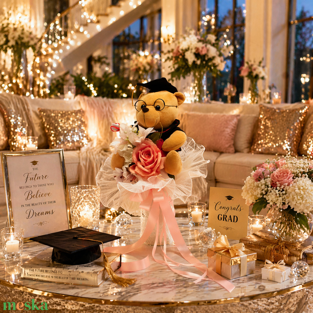 �� Ballagási csokor macival � romantikus, kézzel készített ajándék �� - otthon & életmód - virágdekoráció - virágok - virágcsokor - Meska.hu