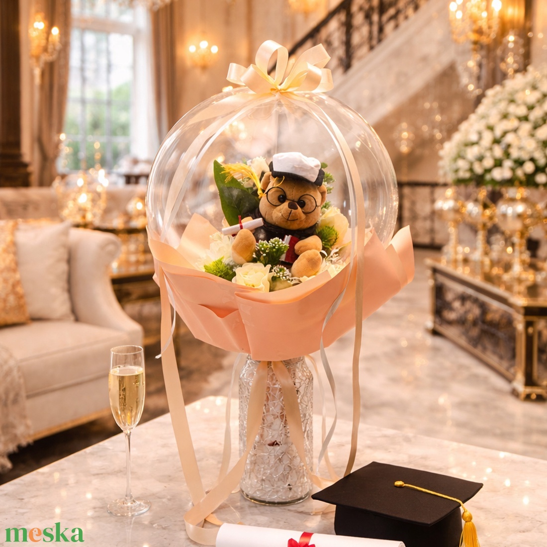  ��� Ballagási ajándék lufiban! ��� - otthon & életmód - virágdekoráció - virágok - virágcsokor - Meska.hu