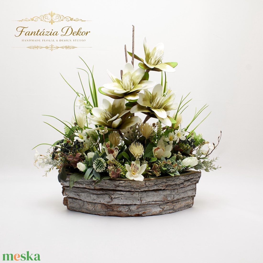  Rusztikus virágkompozíció � természetes elegancia otthonodba  - otthon & életmód - virágdekoráció - virágok - virágbox - Meska.hu