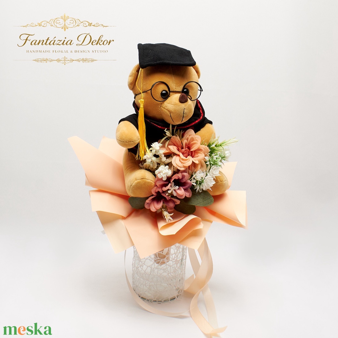 �� Ballagó macis virágcsokor � kedves és maradandó ajándék �� - otthon & életmód - virágdekoráció - virágok - virágcsokor - Meska.hu