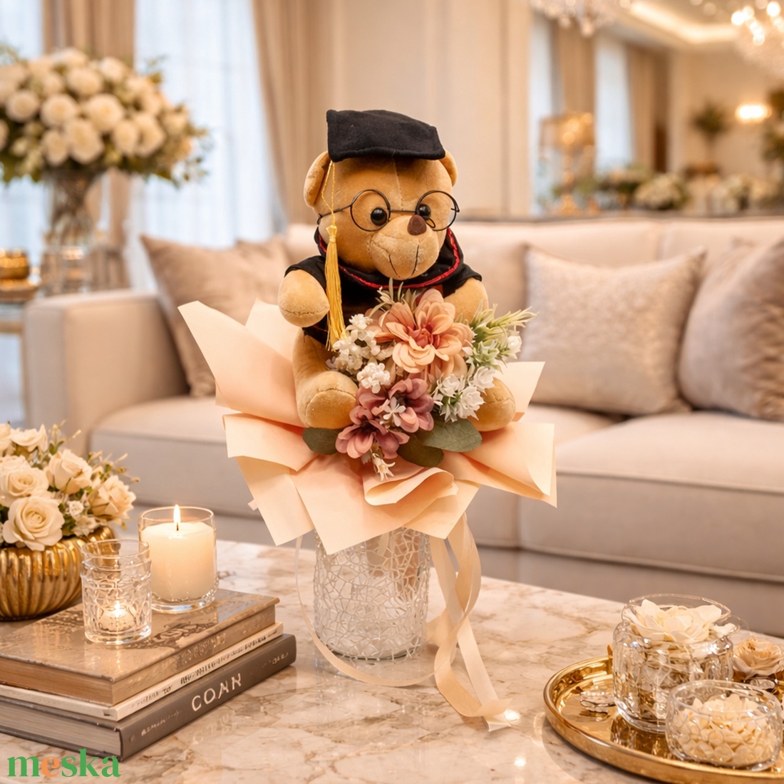 �� Ballagó macis virágcsokor � kedves és maradandó ajándék �� - otthon & életmód - virágdekoráció - virágok - virágcsokor - Meska.hu