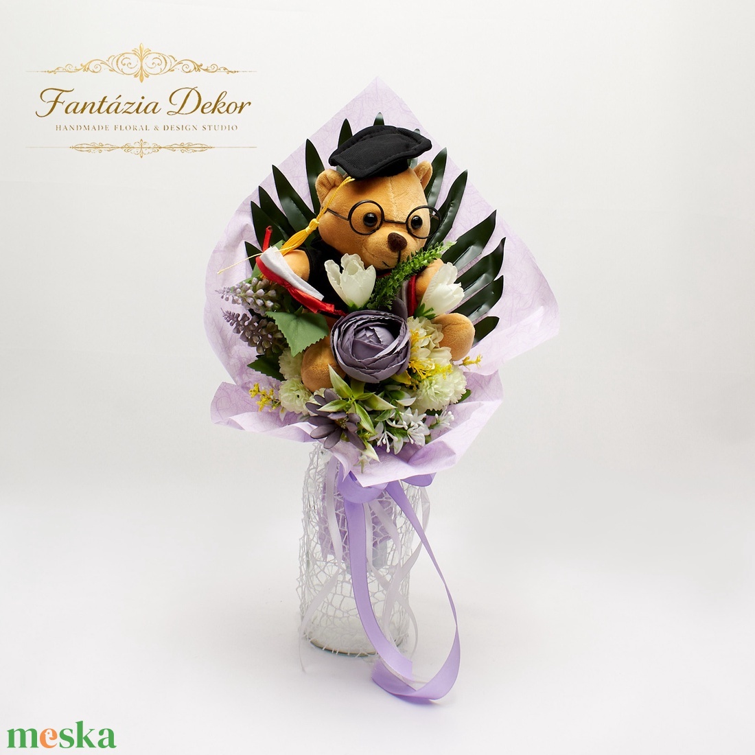 �� Stílusos ballagási ajándék egy csipetnyi bájjal � - otthon & életmód - virágdekoráció - virágok - virágcsokor - Meska.hu