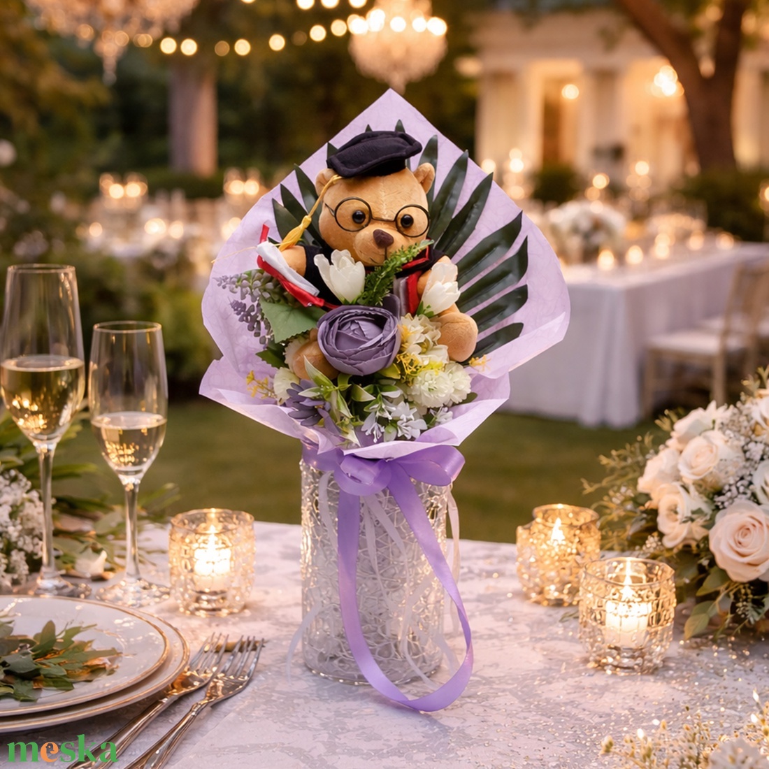 �� Stílusos ballagási ajándék egy csipetnyi bájjal � - otthon & életmód - virágdekoráció - virágok - virágcsokor - Meska.hu