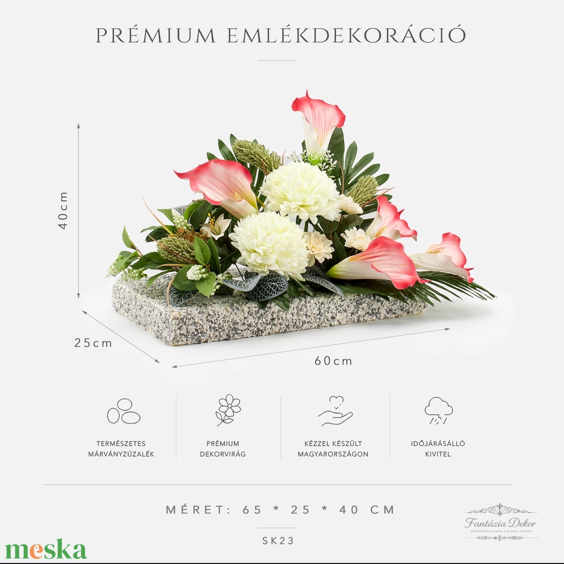  Prémium kegyeleti sírdísz  - otthon & életmód - vallás - temetkezési tárgy - sírdísz, kegyeleti dísz - Meska.hu
