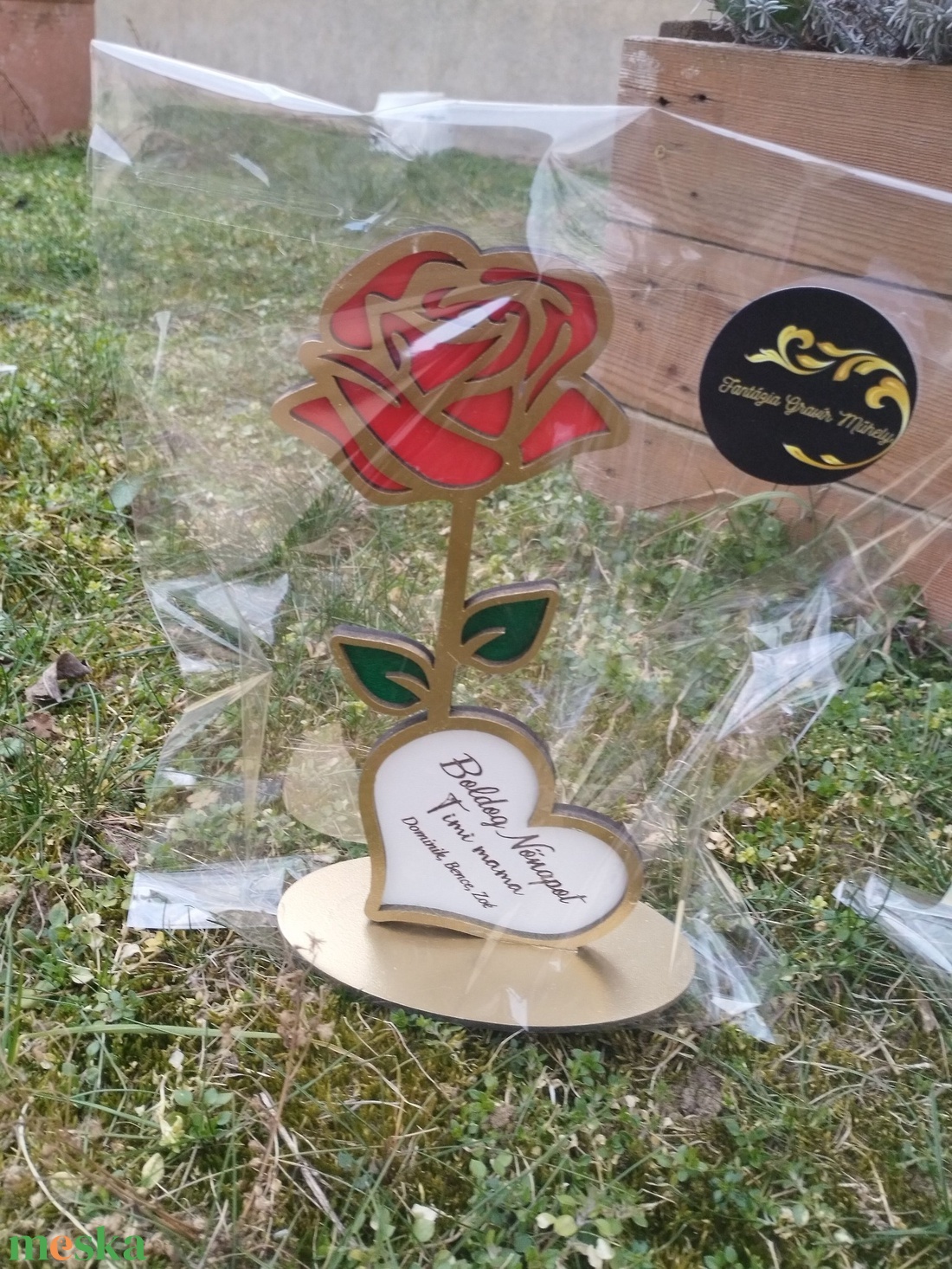 Örök rózsa - otthon & életmód - dekoráció - virágdísz és tartó - csokor & virágdísz - Meska.hu