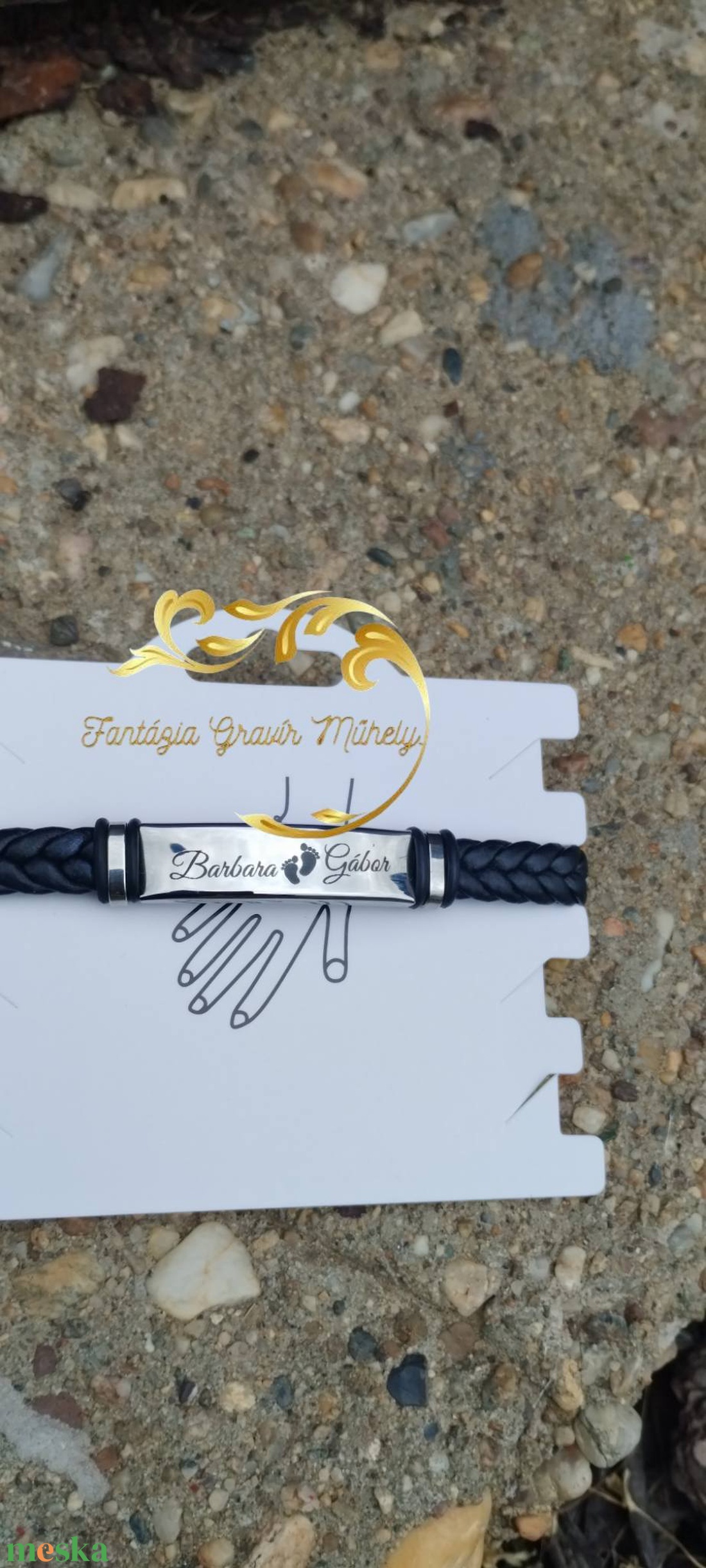 Névreszóló gravírozott karkötő - ékszer - karkötő - névre szóló karkötő - Meska.hu