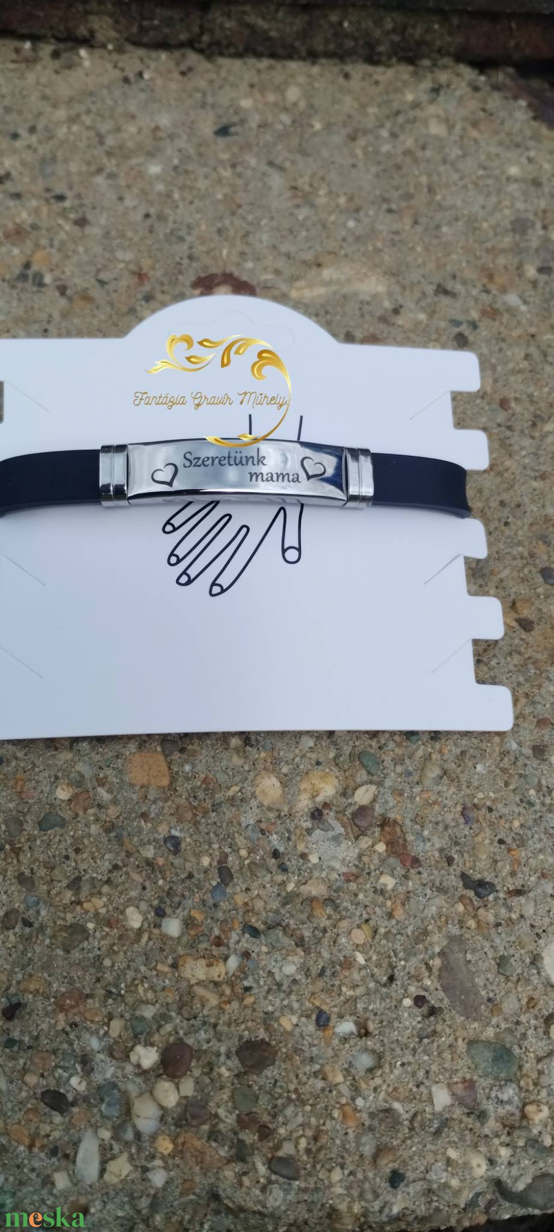 Névreszóló gravírozott karkötő - ékszer - karkötő - névre szóló karkötő - Meska.hu