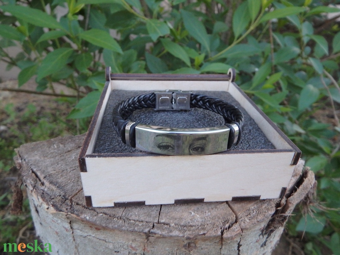 Gravírozott karkötő egyedi fotóval - ékszer - karkötő - névre szóló karkötő - Meska.hu