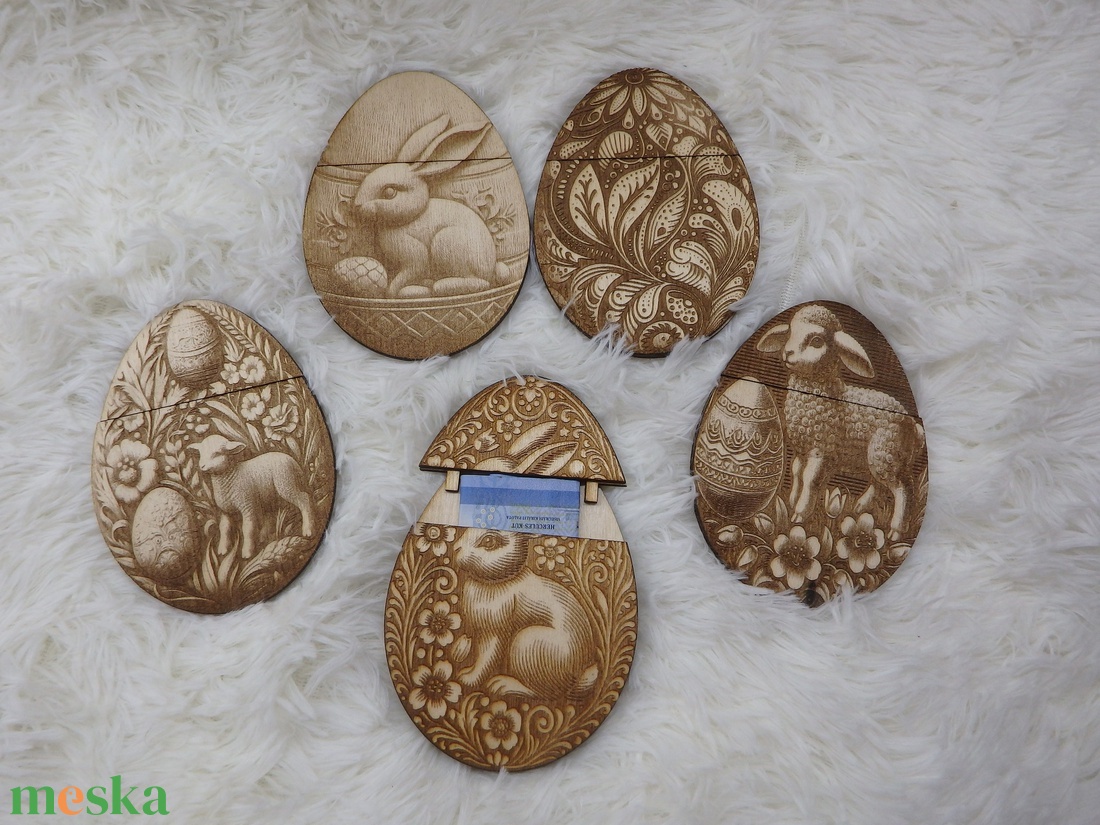 Húsvéti fa pénzátadó tojás � 3D hatású gravírozással - otthon & életmód - papír, írószer - ajándékozás kellékei - pénzátadó doboz - Meska.hu