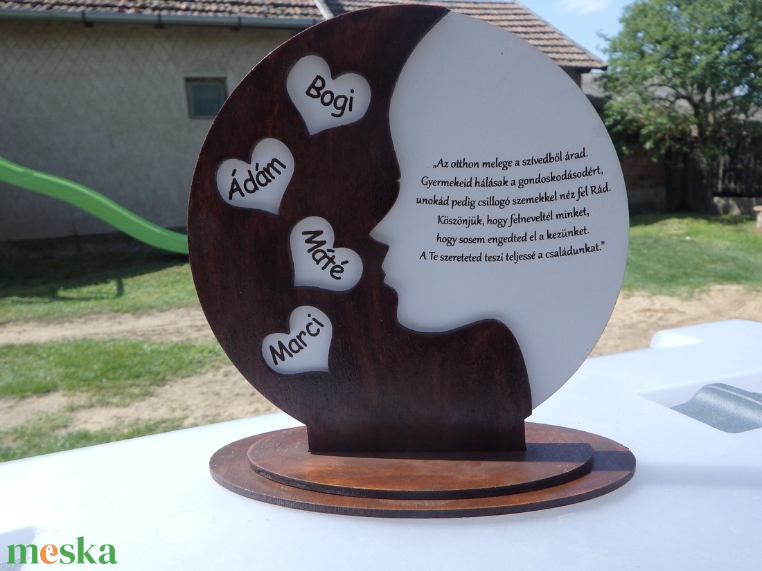 Egyedi anyák napi fa dekoráció � több névvel, szívből - otthon & életmód - dekoráció - kép & falikép - fából készült kép - Meska.hu