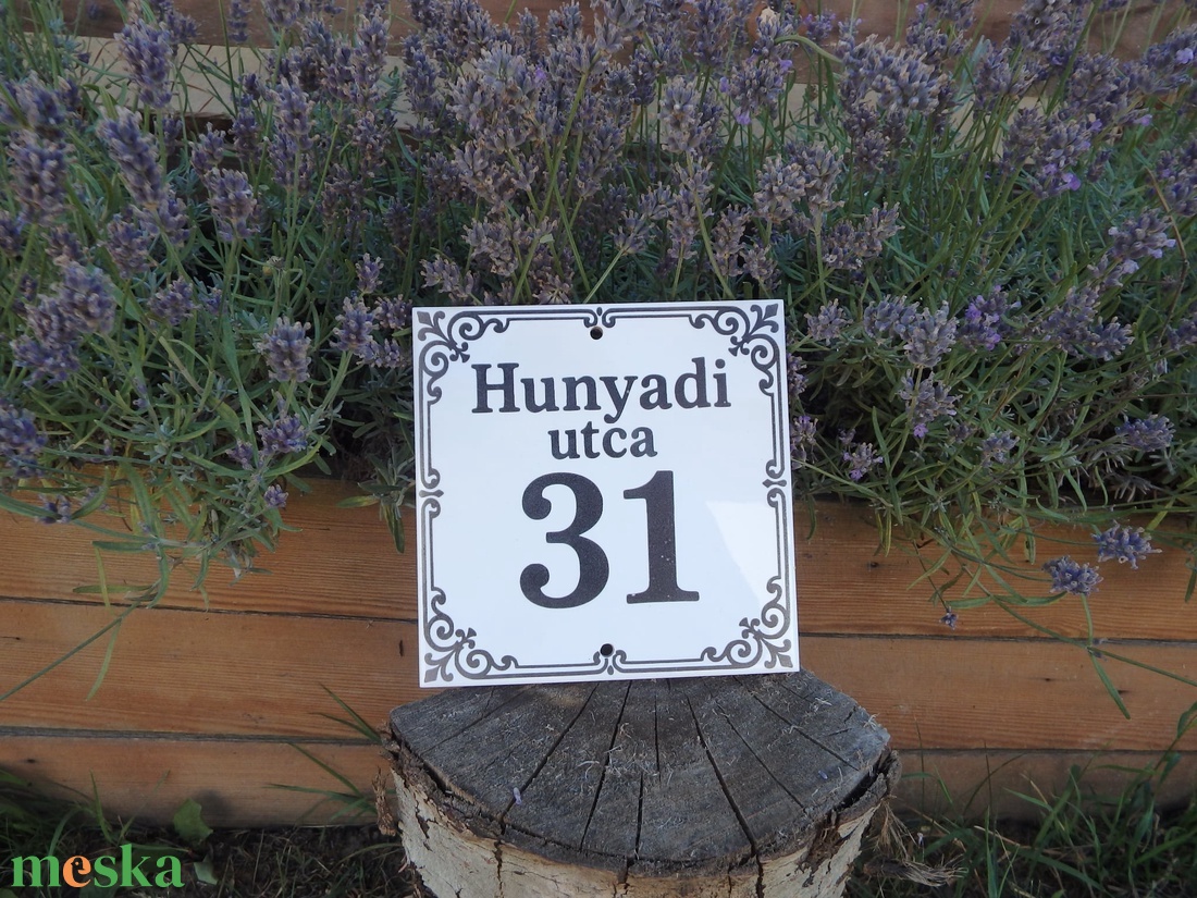 Egyedi kerámia házszámtábla � utcanévvel és számmal - otthon & életmód - ház & kert - házszám - Meska.hu