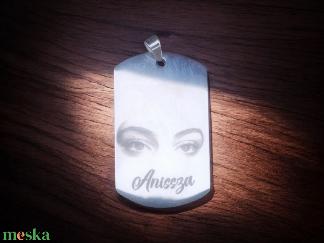 Egyedi gravírozott fém kulcstartó/nyaklánc - táska & tok - kulcstartó & táskadísz - kulcstartó - Meska.hu