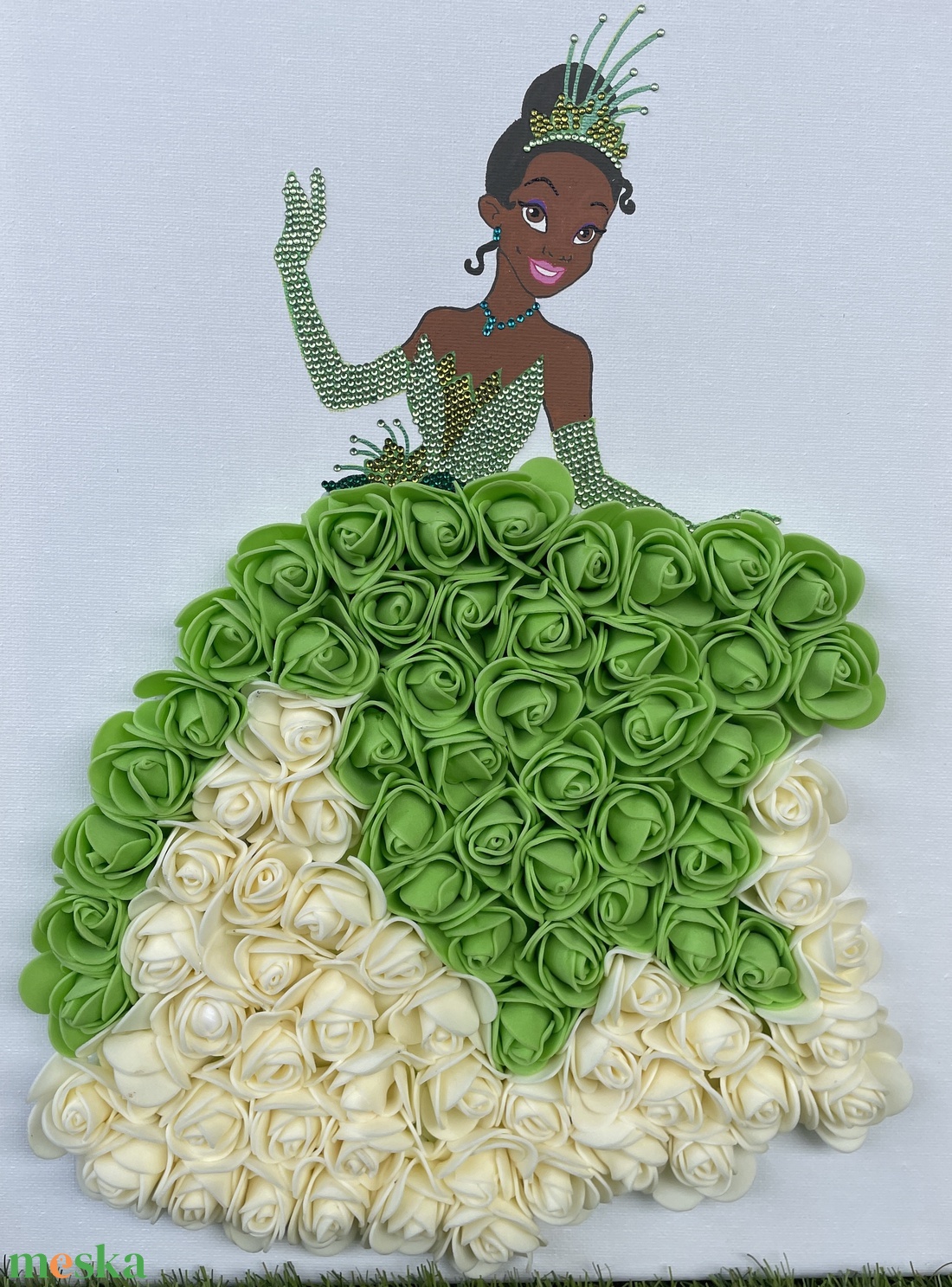 Tiana - Kézzel díszített vászonkép - művészet - festmény - festmény vegyes technika - Meska.hu