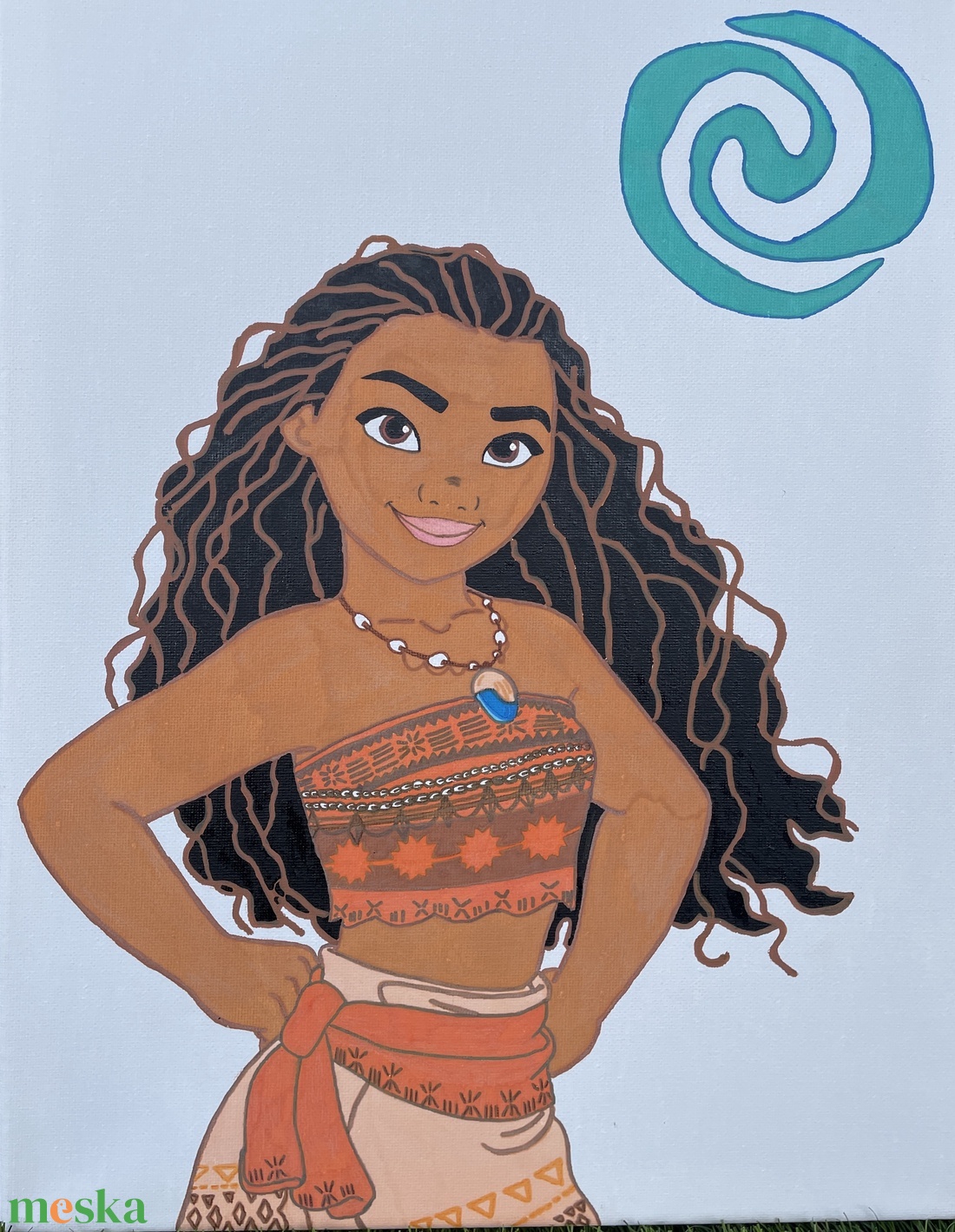 Vaiana - Kézzel festett vászonkép - művészet - festmény - festmény vegyes technika - Meska.hu