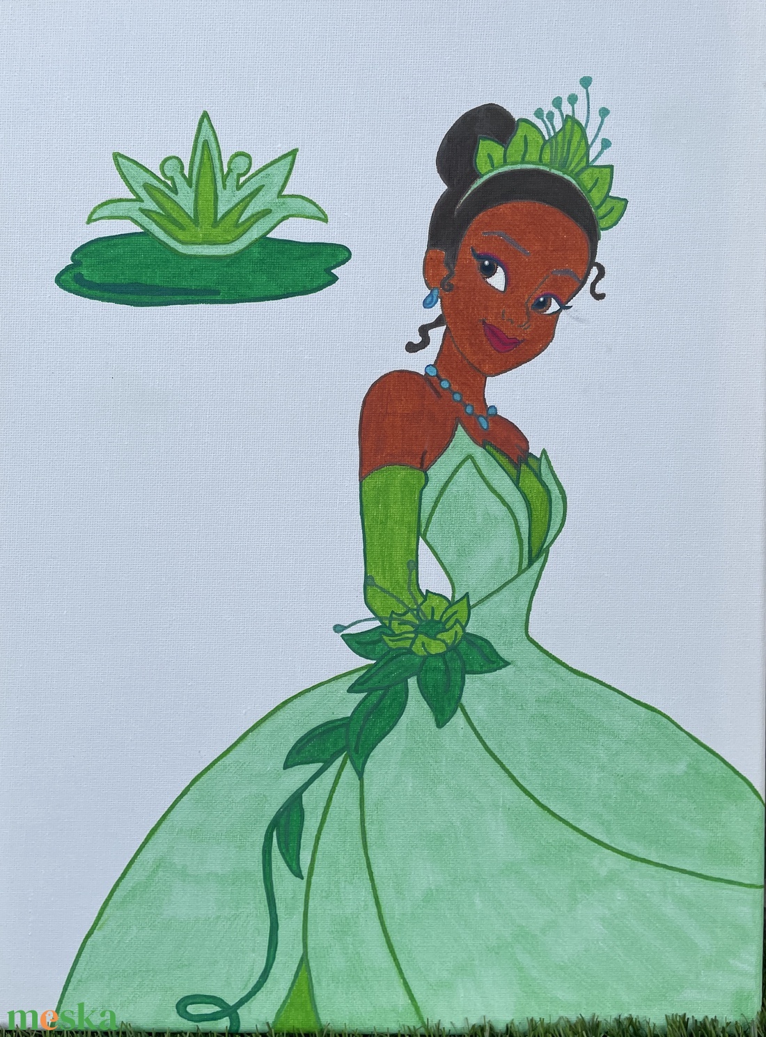 Tiana - Kézzel festett vászonkép - művészet - festmény - festmény vegyes technika - Meska.hu