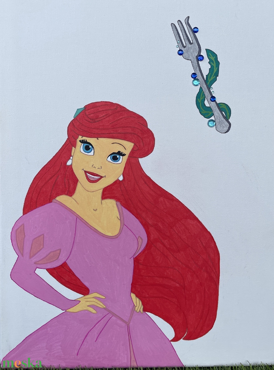 Ariel - Kézzel festett vászonkép - művészet - festmény - festmény vegyes technika - Meska.hu