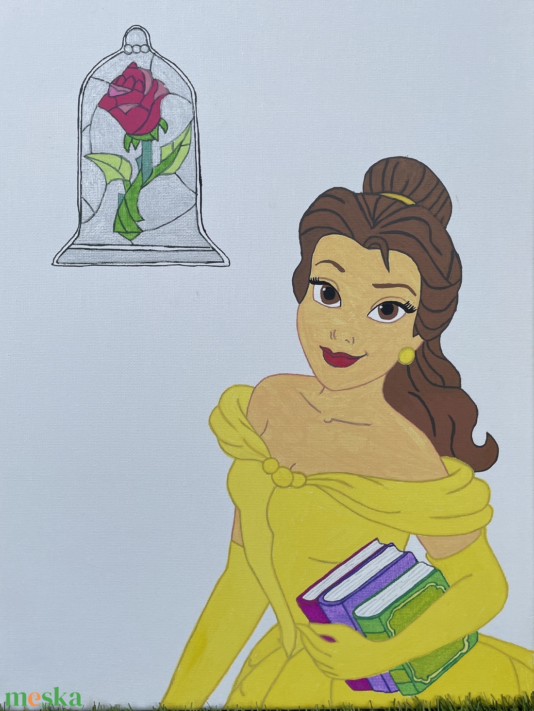 Belle - Kézzel festett vászonkép - művészet - festmény - festmény vegyes technika - Meska.hu