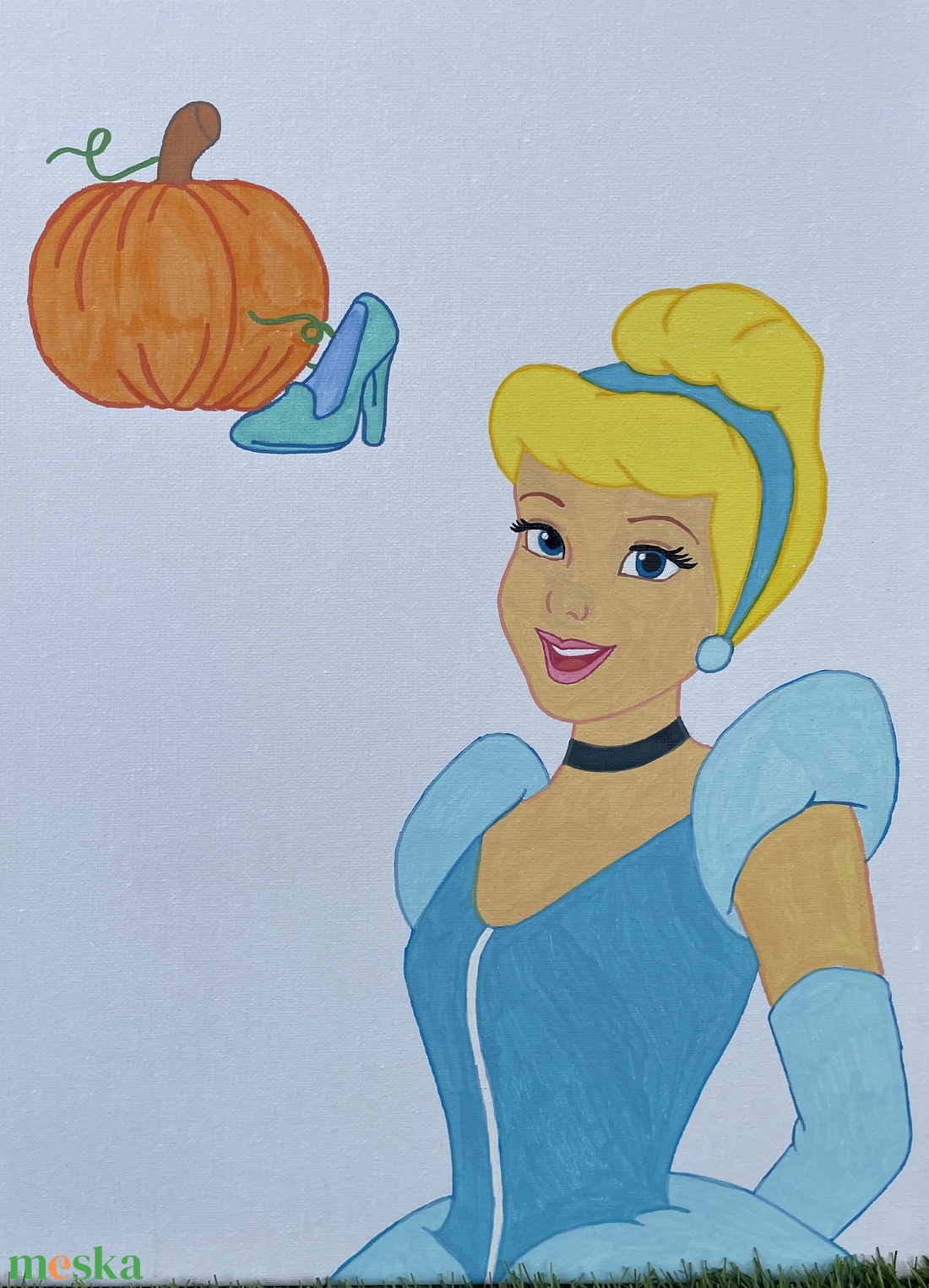 Hamupipőke - Kézzel festett vászonkép - művészet - festmény - festmény vegyes technika - Meska.hu