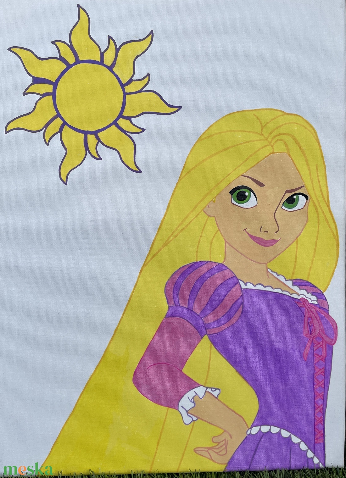 Aranyhaj - Kézzel festett vászonkép - művészet - festmény - festmény vegyes technika - Meska.hu