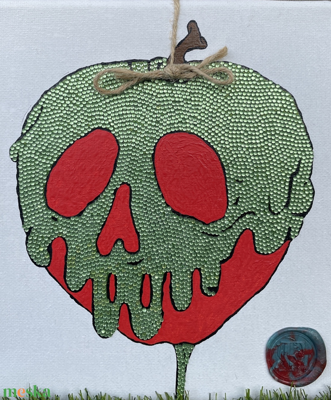 Strasszköves Mérgezett alma vászonkép - művészet - festmény - festmény vegyes technika - Meska.hu