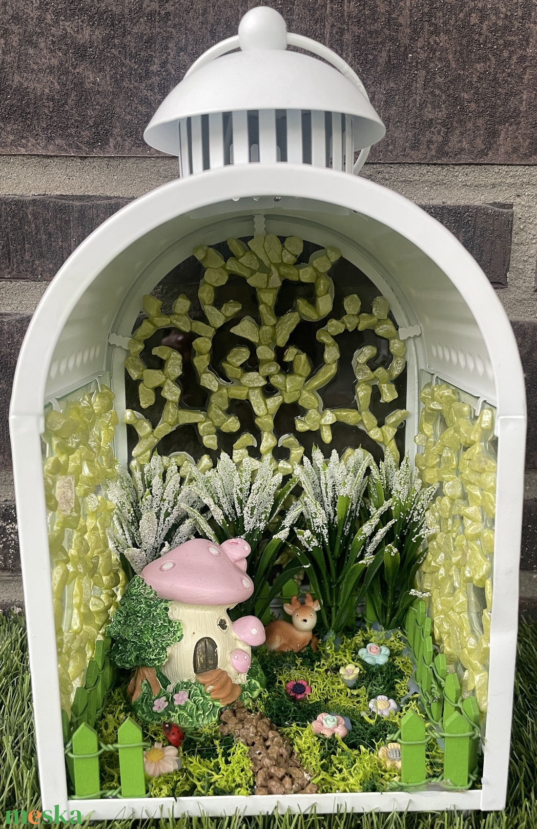 Mini Mesevilág Lámpásban - otthon & életmód - dekoráció - virágdísz és tartó - cserép & kaspó - Meska.hu