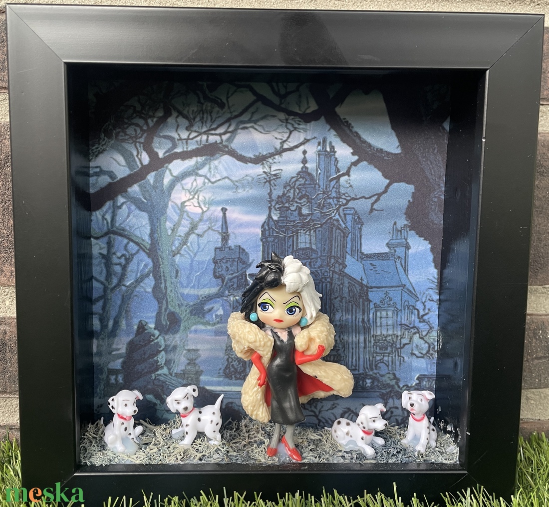 Egyedi Disney Gonoszok Dekoráció Képkeretben - Szörnyella - otthon & életmód - dekoráció - dísztárgy - Meska.hu