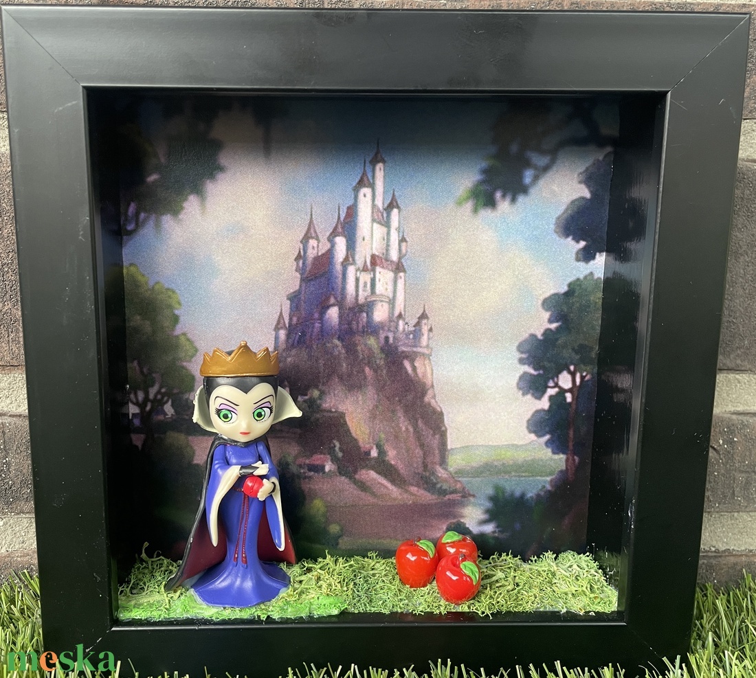 Egyedi Disney Gonoszok Dekoráció Képkeretben - Gonosz Királynő - otthon & életmód - dekoráció - dísztárgy - Meska.hu