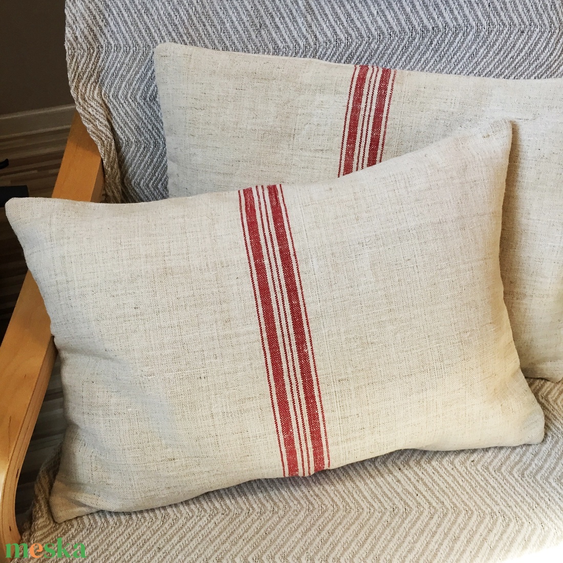 Kendervászon díszpárna párban - otthon & életmód - lakástextil - párna & párnahuzat - Meska.hu