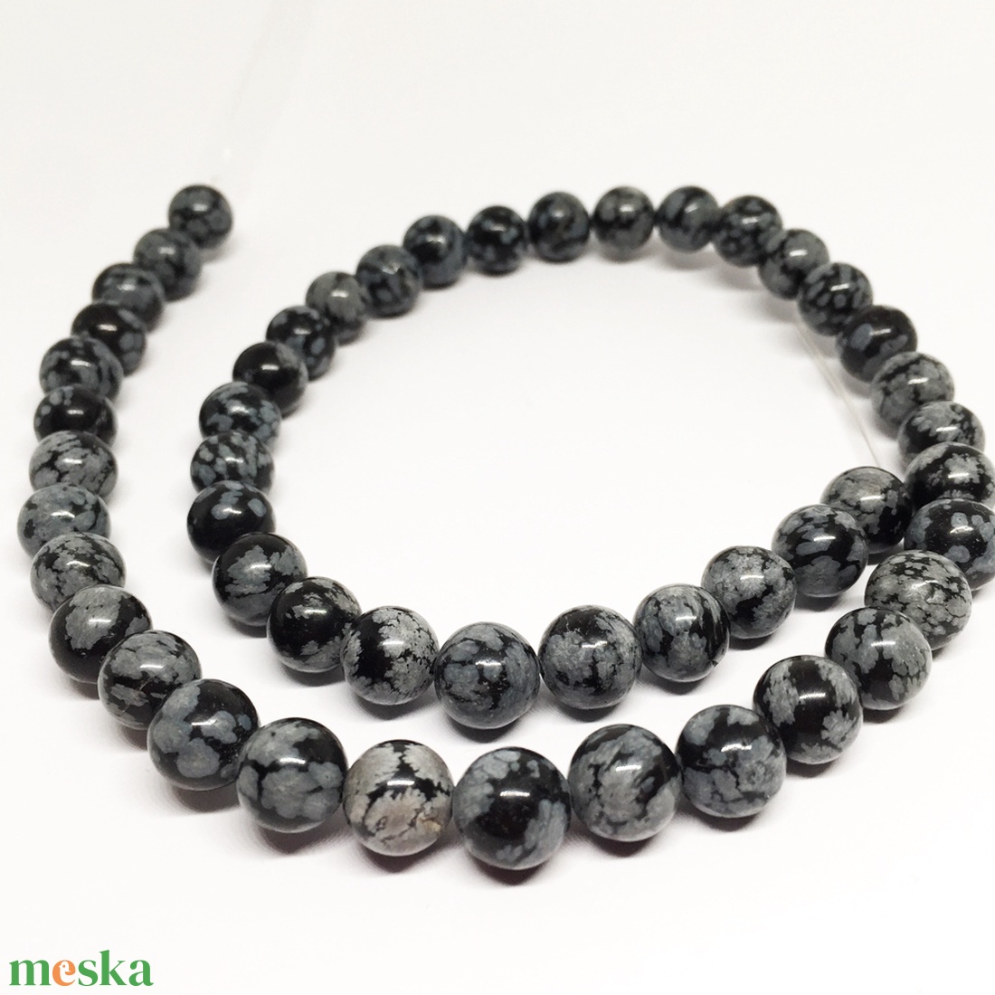Hópehely obszidián ásványgyöngy, 8 mm, 40 db - kellékek & szerszámok - gyöngyfűzés kellékek - féldrágakő - Meska.hu Hópehely obszidián ásványgyöngy, 8 mm, 40 db - kellékek & szerszámok - gyöngyfűzés kellékek - féldrágakő - Meska.hu