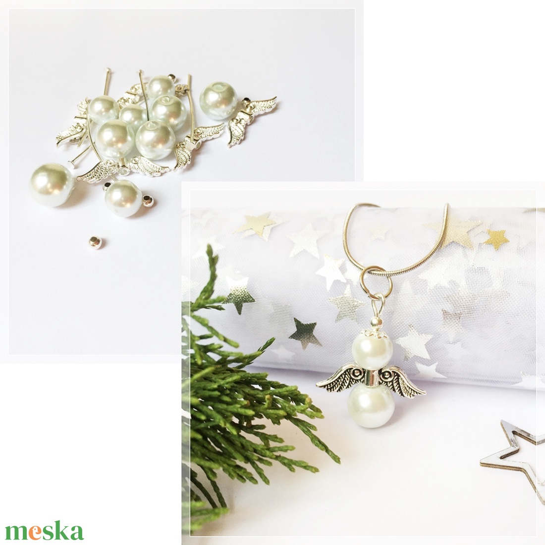 Alkotói csomag 5 db teklagyöngy angyalka - diy (csináld magad) - egységcsomag - Meska.hu Alkotói csomag 5 db teklagyöngy angyalka - diy (csináld magad) - egységcsomag - Meska.hu