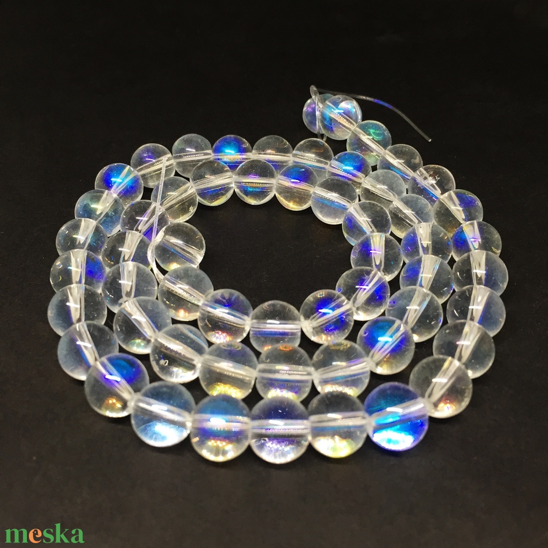 Hologramos üveggyöngy, 8 mm, 55 db - kellékek & szerszámok - gyöngyfűzés kellékek - üveggyöngy - Meska.hu Hologramos üveggyöngy, 8 mm, 55 db - kellékek & szerszámok - gyöngyfűzés kellékek - üveggyöngy - Meska.hu