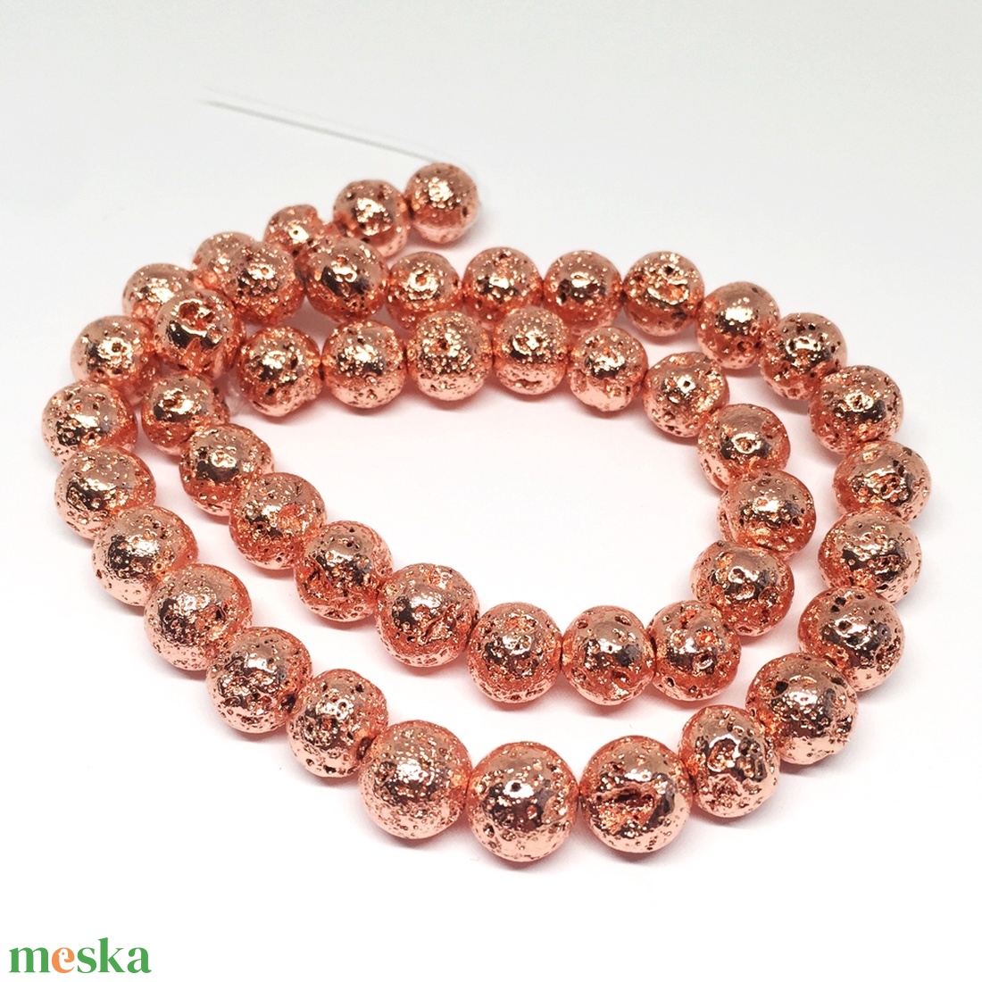 Lávakő festett rosegold ásványgyöngy, 8 mm, 45 db - kellékek & szerszámok - gyöngyfűzés kellékek - féldrágakő - Meska.hu Lávakő festett rosegold ásványgyöngy, 8 mm, 45 db - kellékek & szerszámok - gyöngyfűzés kellékek - féldrágakő - Meska.hu