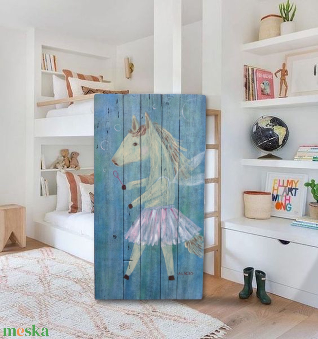 Póni lovacska balerina AKCIOS! - otthon & lakás - dekoráció - kép & falikép - fából készült kép - Meska.hu