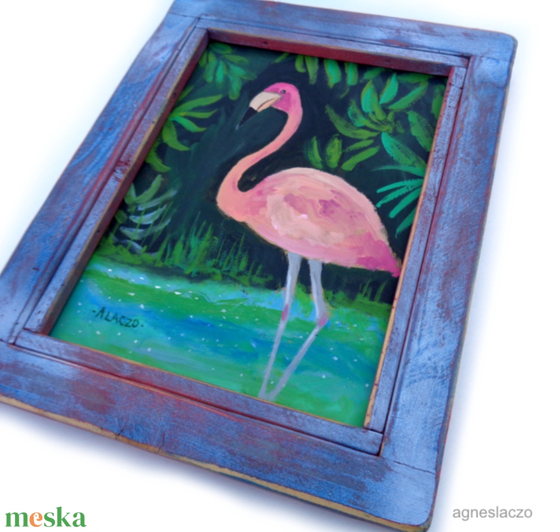 Flamingó - művészet - festmény - akril - Meska.hu Flamingó - művészet - festmény - akril - Meska.hu