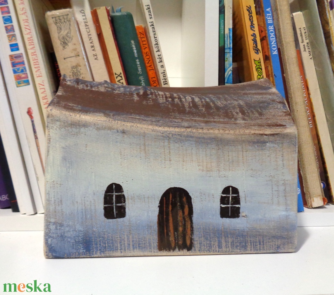 Könyvtámasz - Polc dísz,  Ajándék ötlet, Rusztikus Dekoráció, Ház, Házikó - otthon & életmód - dekoráció - fali és függő dekoráció - falra akasztható dekor - Meska.hu