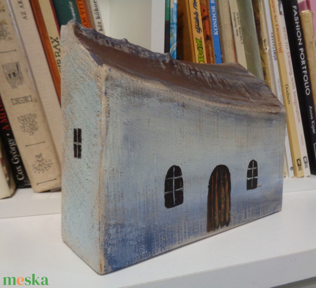 Könyvtámasz - Polc dísz,  Ajándék ötlet, Rusztikus Dekoráció, Ház, Házikó - otthon & életmód - dekoráció - fali és függő dekoráció - falra akasztható dekor - Meska.hu