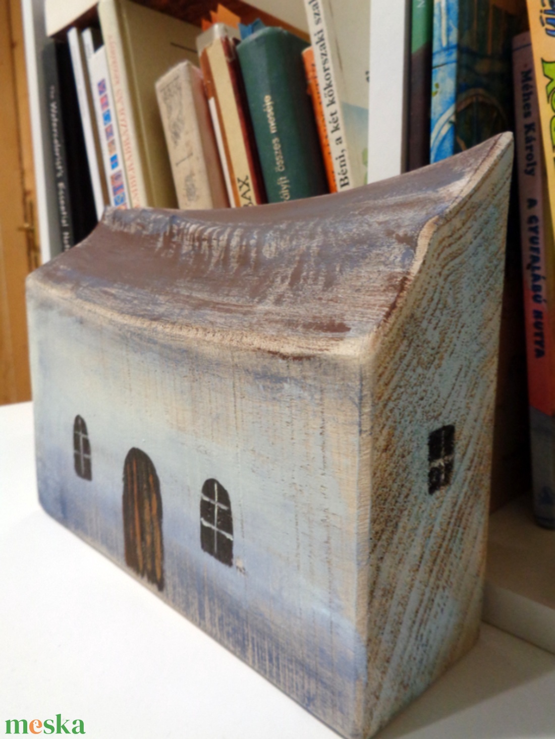 Könyvtámasz - Polc dísz,  Ajándék ötlet, Rusztikus Dekoráció, Ház, Házikó - otthon & életmód - dekoráció - fali és függő dekoráció - falra akasztható dekor - Meska.hu