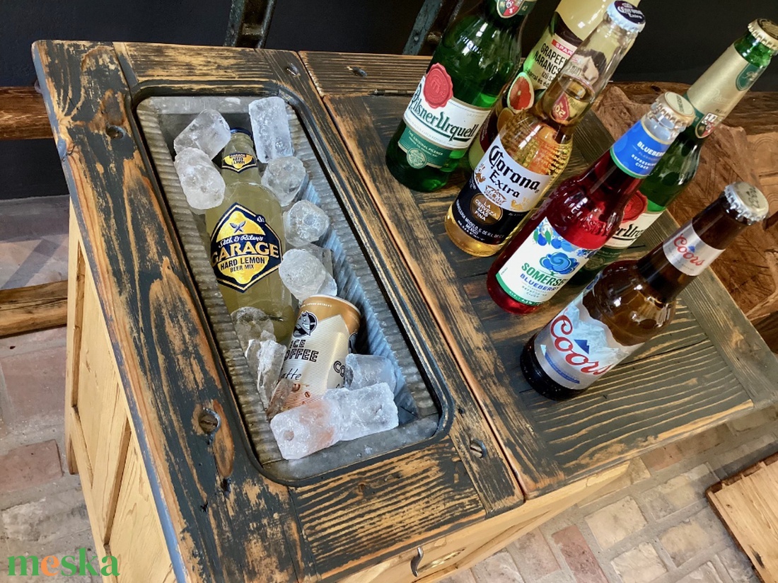 Vintage stílusú teljesen felújított antik hűtőszekrény, jégszekrény - otthon & életmód - tárolás & rendszerezés - láda - Meska.hu