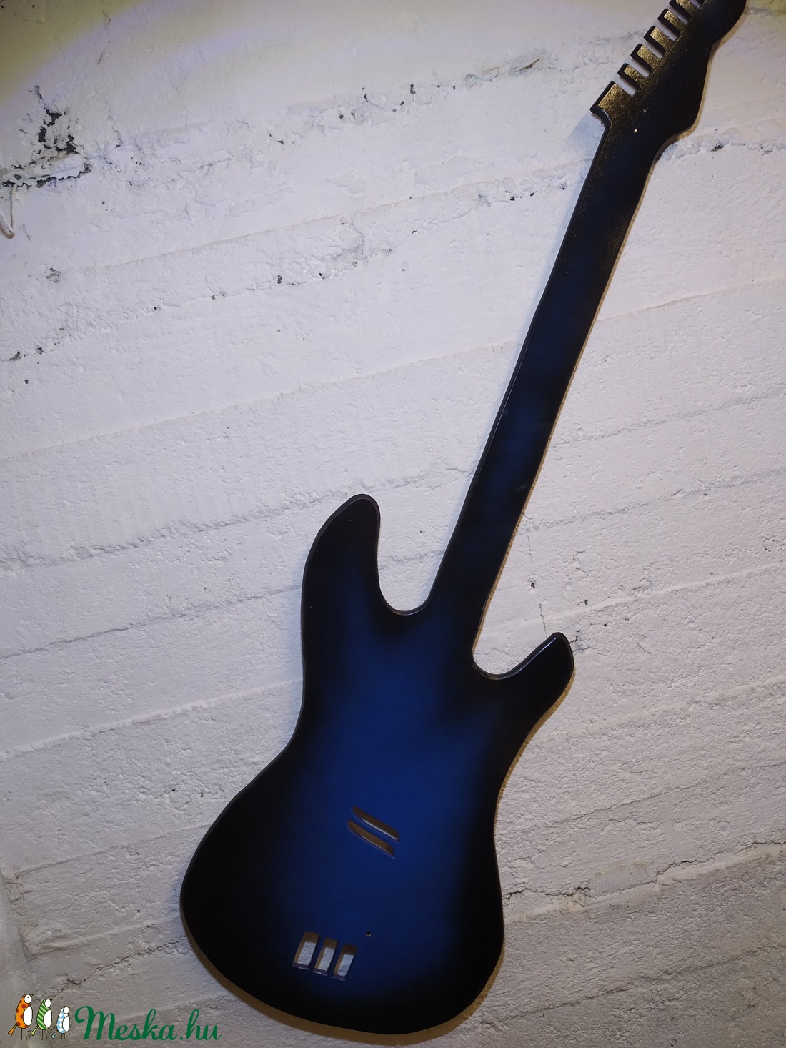 gitár, fali dekor, LED-es háttérfénnyel -  - Meska.hu