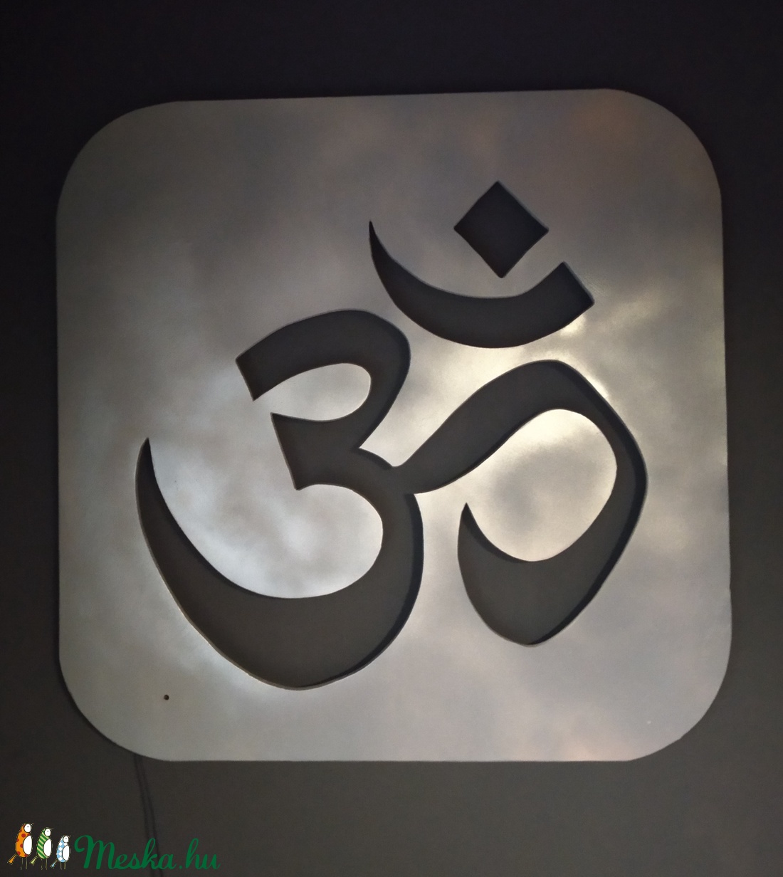 Om vagy Aum - hindu mantra, szimbólum,  fali dekor ledes háttérfénnyel -  - Meska.hu