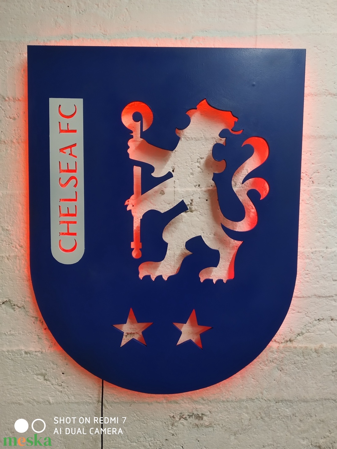 Chelsea - fali dekoráció ledes világítással - otthon & életmód - dekoráció - fali és függő dekoráció - falra akasztható dekor - Meska.hu