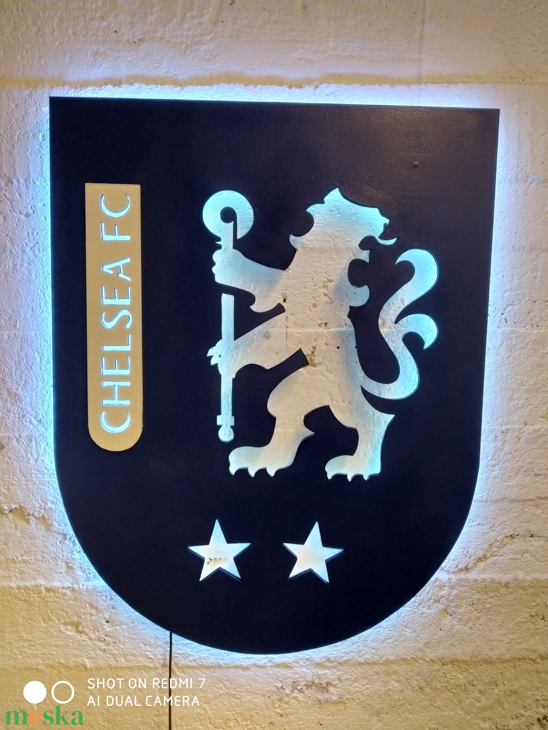 Chelsea - fali dekoráció ledes világítással - otthon & életmód - dekoráció - fali és függő dekoráció - falra akasztható dekor - Meska.hu
