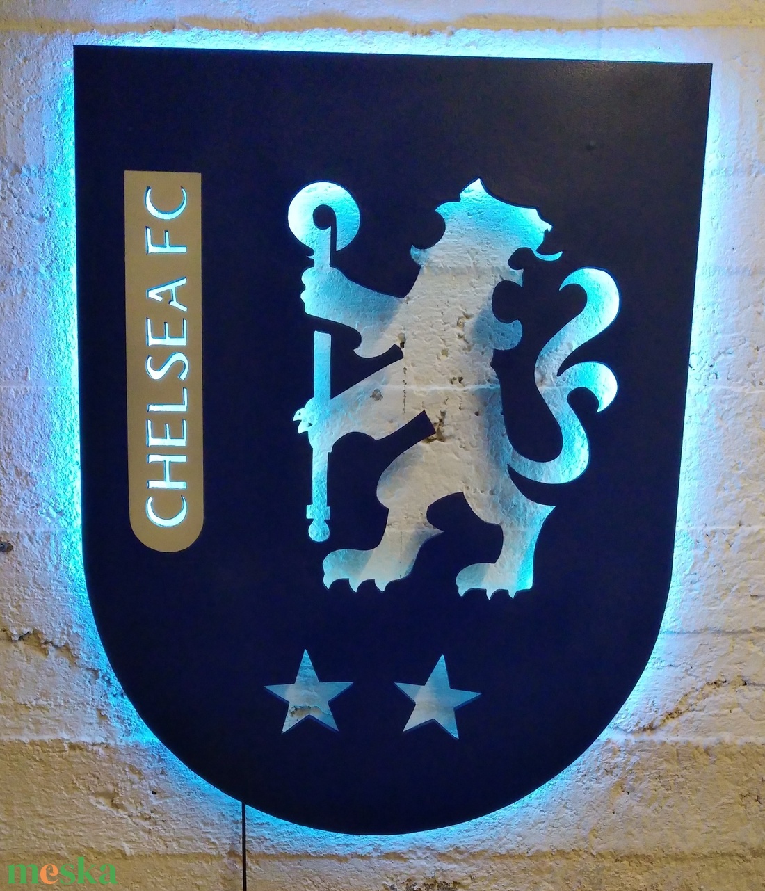 Chelsea - fali dekoráció ledes világítással - otthon & életmód - dekoráció - fali és függő dekoráció - falra akasztható dekor - Meska.hu