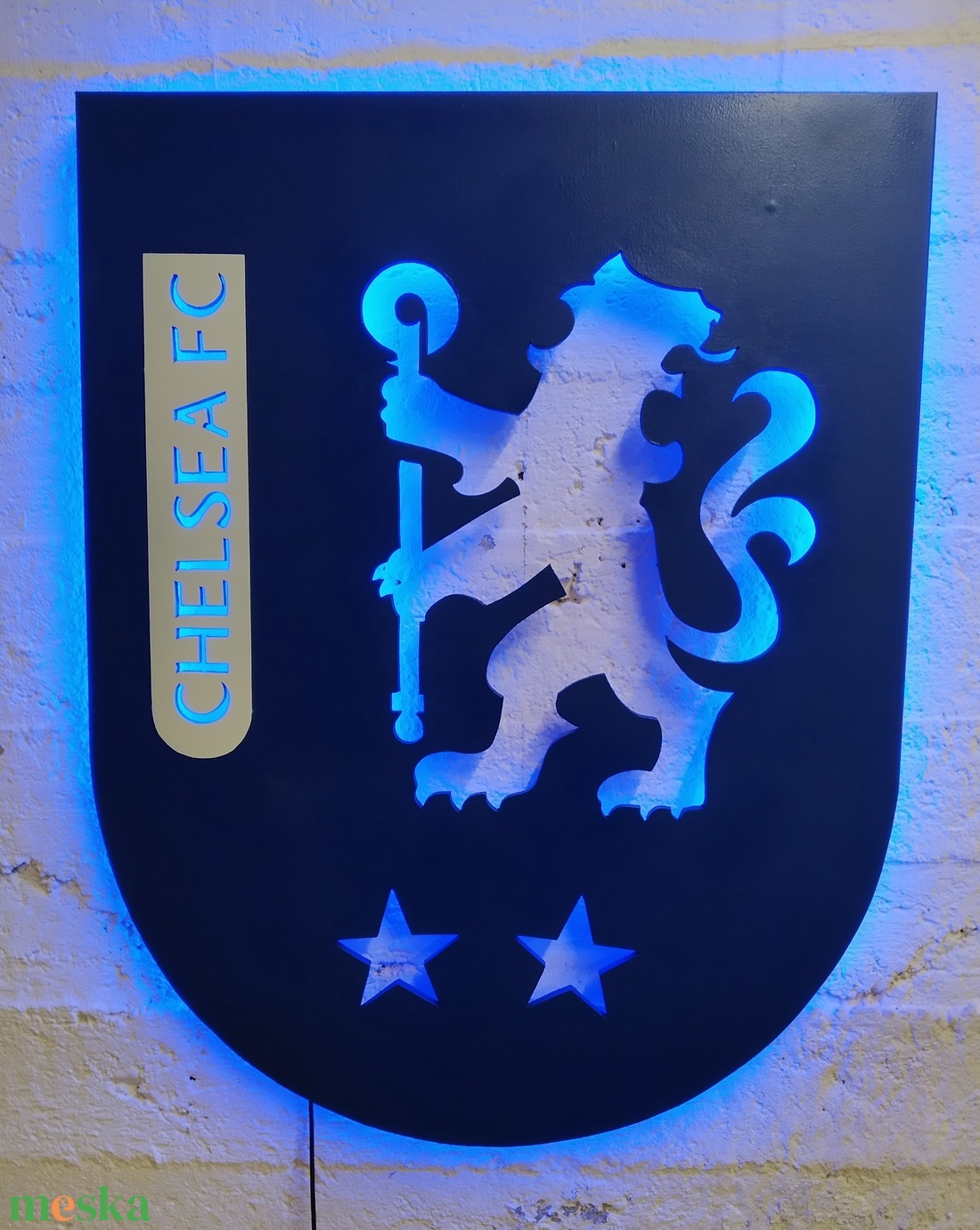 Chelsea - fali dekoráció ledes világítással - otthon & életmód - dekoráció - fali és függő dekoráció - falra akasztható dekor - Meska.hu