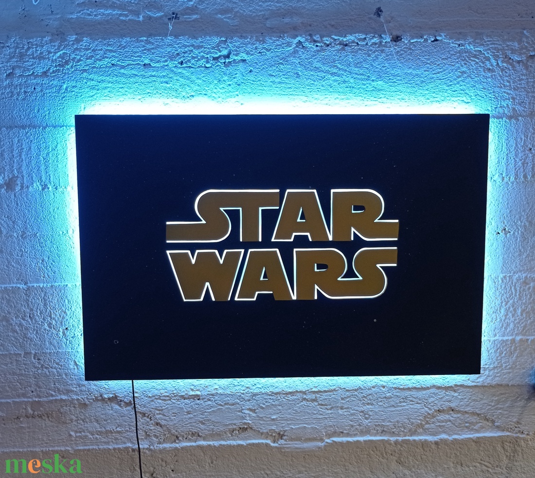 Star Wars világító falikép - otthon & lakás - lámpa - hangulatlámpa - Meska.hu