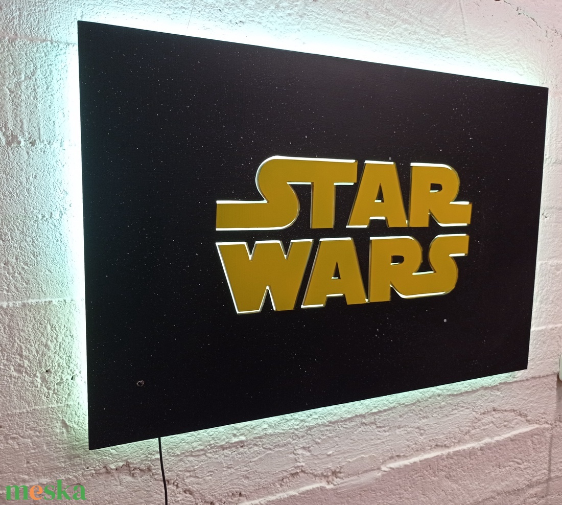 Star Wars világító falikép - otthon & lakás - lámpa - hangulatlámpa - Meska.hu