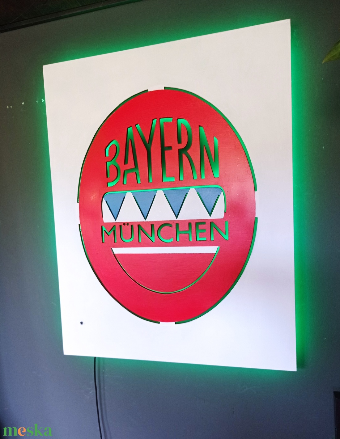 Bayern München logo - falikép ledes háttérvilágításal. - otthon & életmód - dekoráció - fali és függő dekoráció - felirat - Meska.hu Bayern München logo - falikép ledes háttérvilágításal. - otthon & életmód - dekoráció - fali és függő dekoráció - felirat - Meska.hu