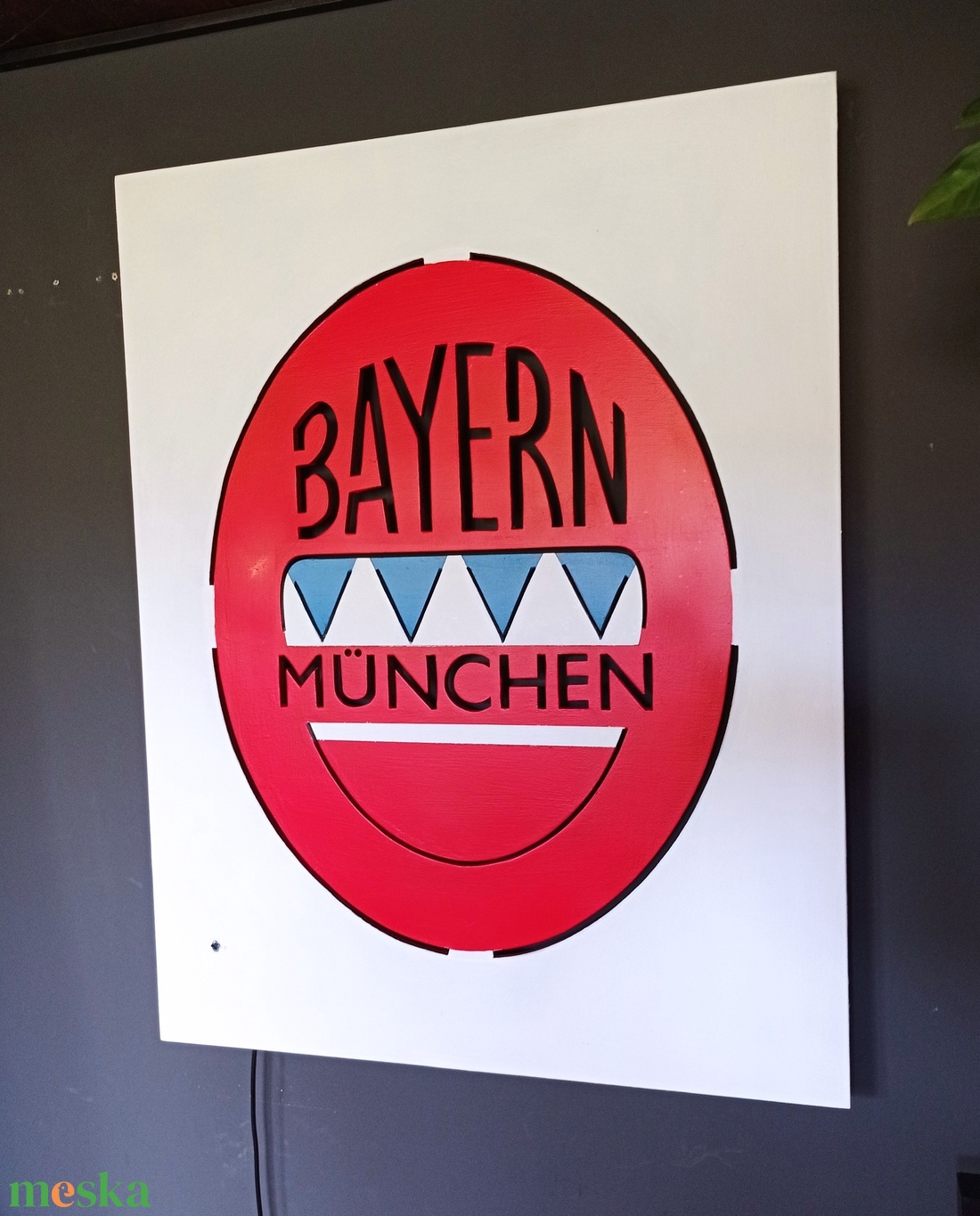 Bayern München logo - falikép ledes háttérvilágításal. - otthon & életmód - dekoráció - fali és függő dekoráció - felirat - Meska.hu Bayern München logo - falikép ledes háttérvilágításal. - otthon & életmód - dekoráció - fali és függő dekoráció - felirat - Meska.hu