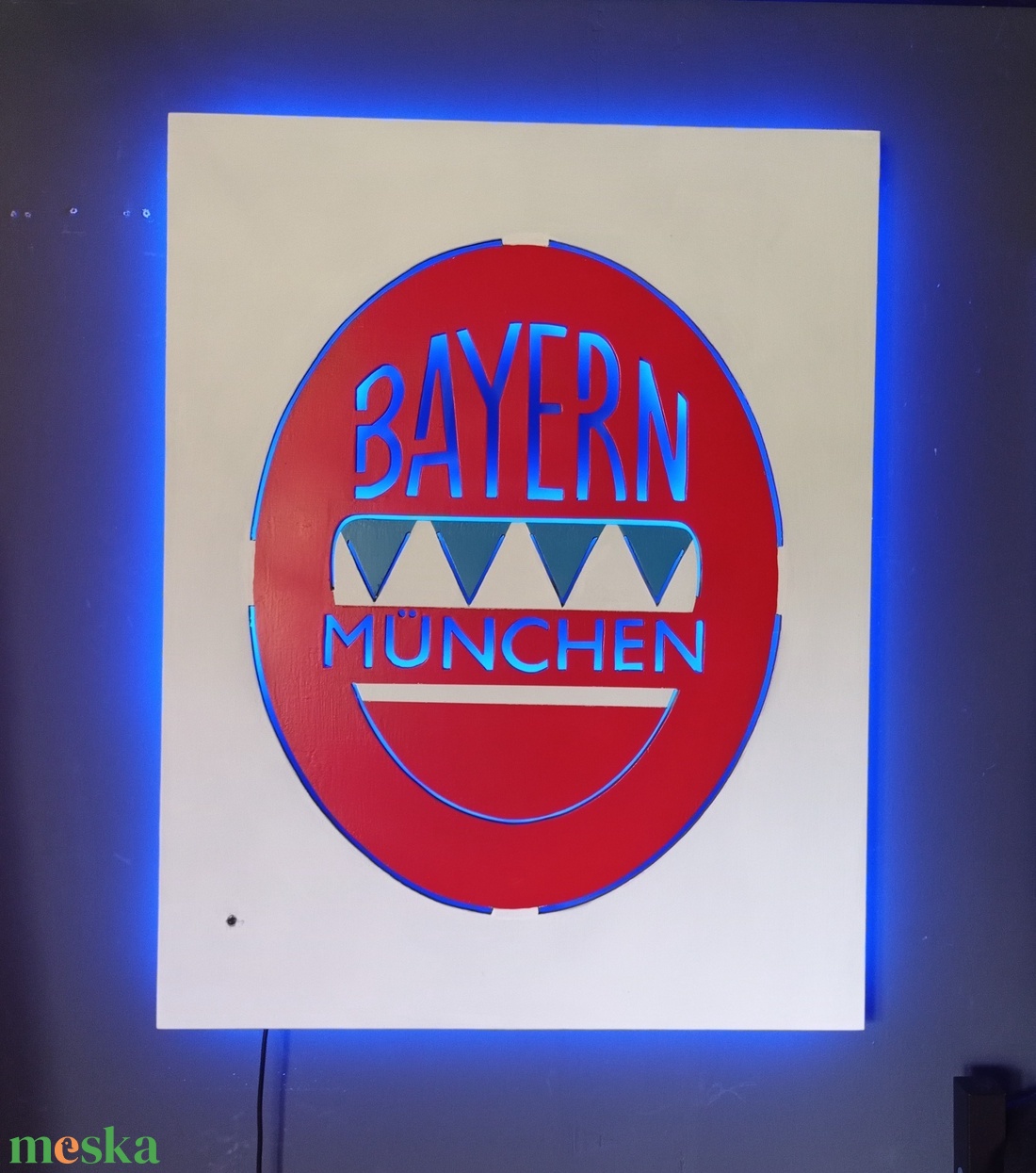 Bayern München logo - falikép ledes háttérvilágításal. - otthon & életmód - dekoráció - fali és függő dekoráció - felirat - Meska.hu Bayern München logo - falikép ledes háttérvilágításal. - otthon & életmód - dekoráció - fali és függő dekoráció - felirat - Meska.hu