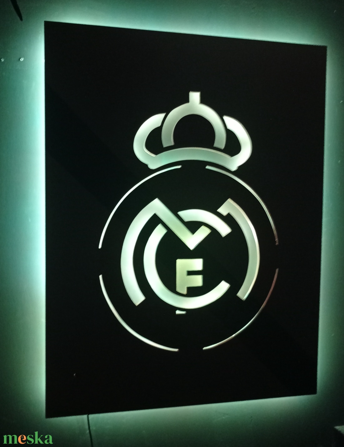 Real Madrid logo, világító falikép - otthon & életmód - dekoráció - kép & falikép - fából készült kép - Meska.hu Real Madrid logo, világító falikép - otthon & életmód - dekoráció - kép & falikép - fából készült kép - Meska.hu